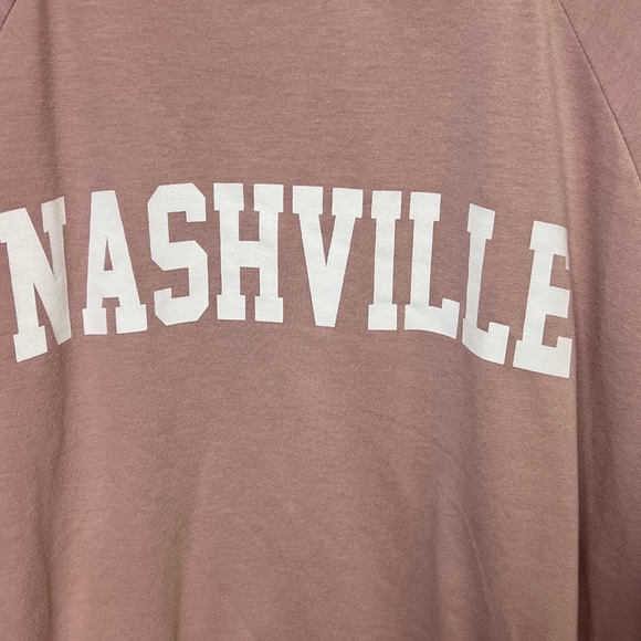 138. As Revival, Dusty Rose sweatshirt w/ Nashville in white, on the Front Sz M - Picture 2 of 13
